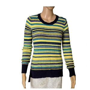 BCBGMaxazria Sweater Women's multicolor Striped Ananda Knitted Pullover size S